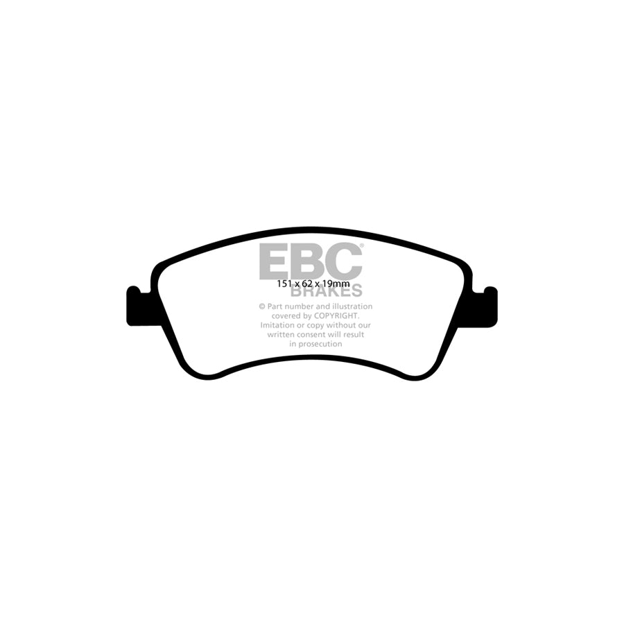 EBC DP21950 Toyota Greenstuff Front Brake Pads - Bosch Caliper (Inc. Auris, Avensis, Corolla, Verso) 2 | ML Performance UK Car Parts
