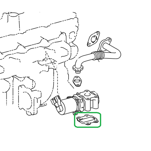 Genuine Lexus 25627-26020 IS Phase 2 EGR to Exhaust Manifold Gasket
