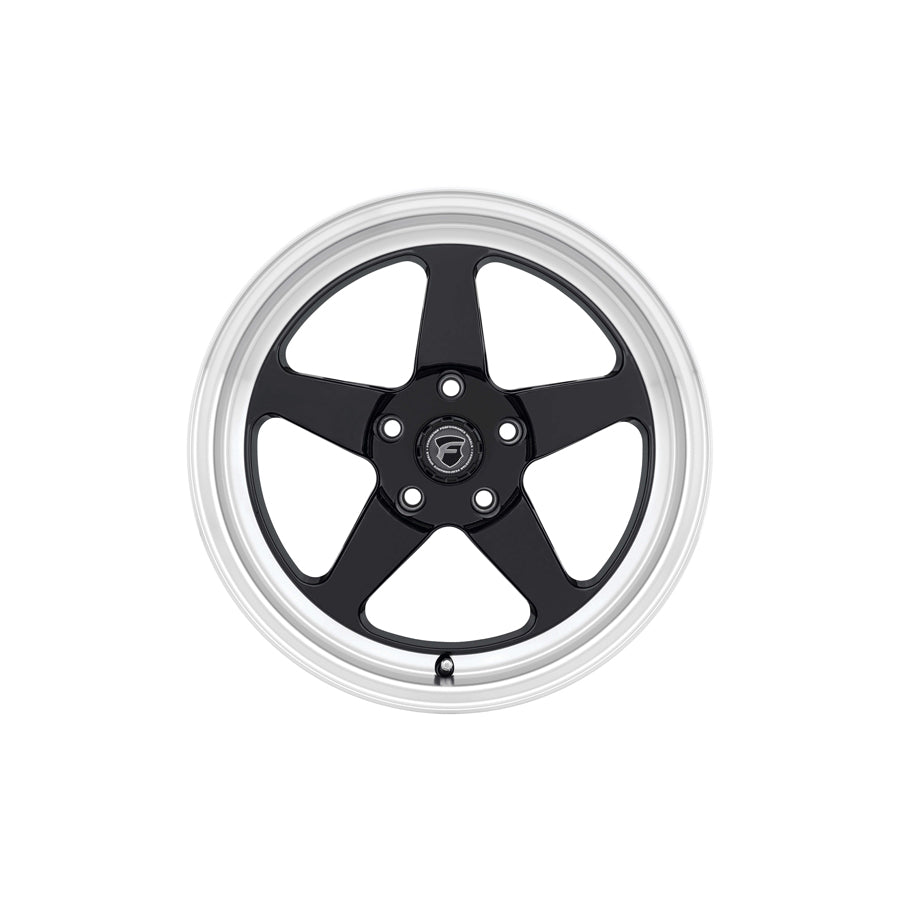 Forgestar F09182062P50 18x12 D5 Drag Standard 5x120.65 ET50 BS8.5 Gloss Black Machined Drag Racing Wheel