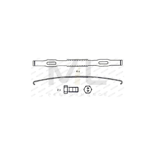 Ferodo Premier Fdb1318B Brake Pad Set For Ford Focus Not Prepared For Wear Indicator, With Piston Clip, With Spring | ML Performance Car Parts