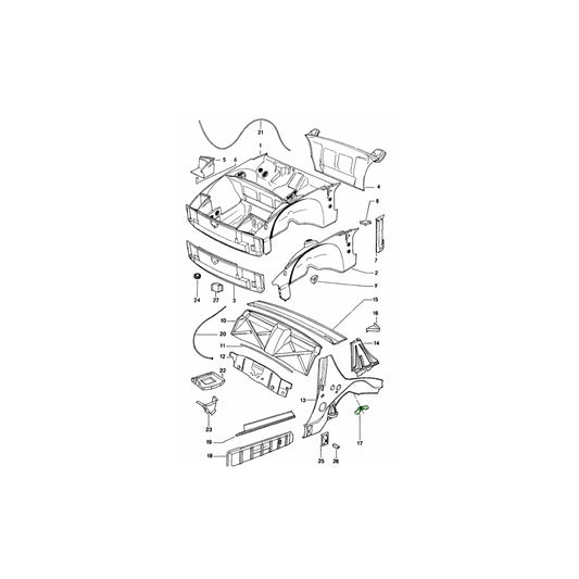 Genuine Porsche Trunk Hinge Bracket Porsche 914 | ML Performance UK Car Parts