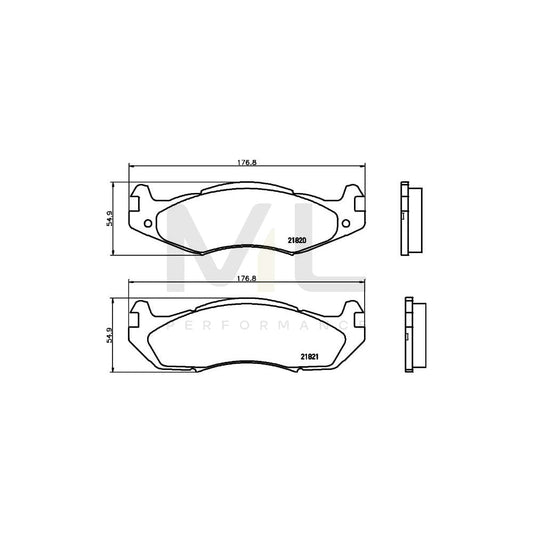 Hella 8DB 355 006-371 Brake Pad Set Not Prepared For Wear Indicator | ML Performance Car Parts