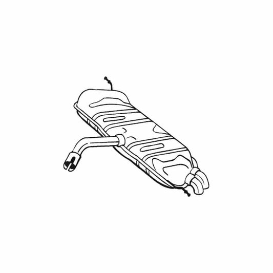 Bosal 233-177 Rear Silencer For Vw Touran