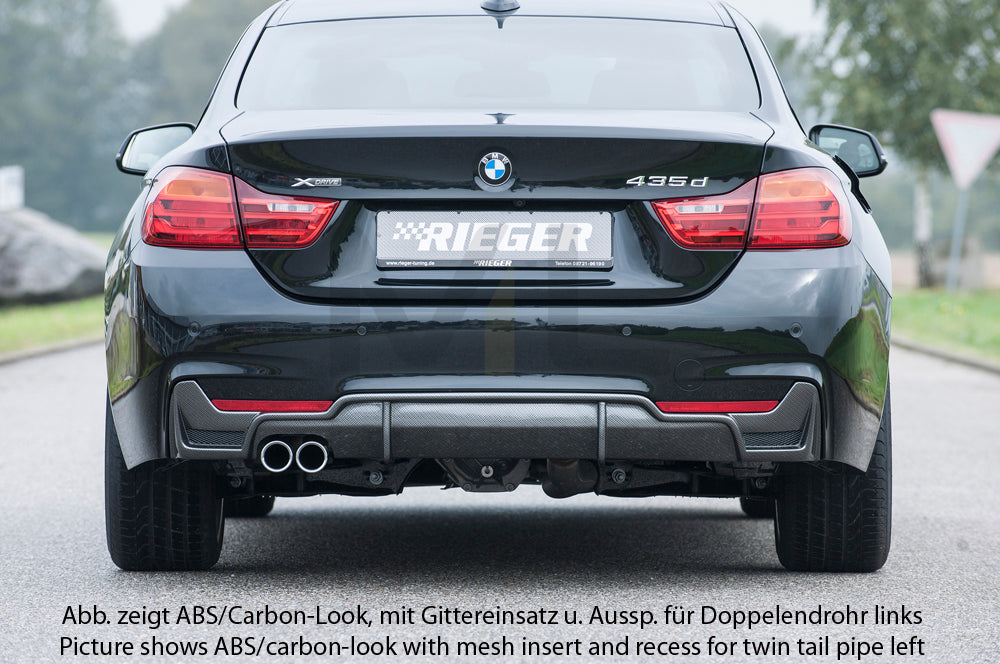 Rieger 00088054 BMW 4 Series F32 F33 F36 Rear Diffuser 6 | ML Performance UK Car Parts