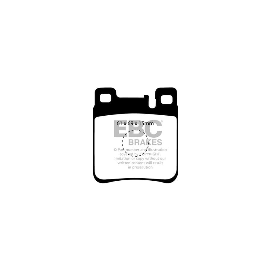 EBC PD06KR280 Mercedes-Benz W140 W124 Greenstuff Rear Brake Pad & USR Disc Kit - ATE Caliper 2 | ML Performance UK Car Parts