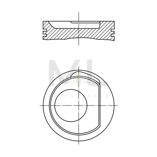 MAHLE ORIGINAL 030 51 01 Piston for VW Polo III Hatchback (6N1) 75,26 mm, without cooling duct | ML Performance Car Parts