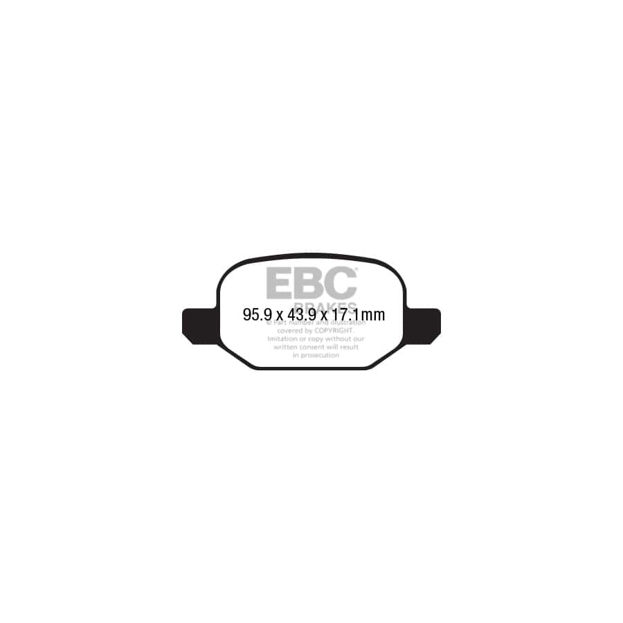 EBC PDKR1060 Fiat 500L Ultimax Rear Brake Pad & Plain Disc Kit - TRW Caliper 2 | ML Performance UK Car Parts