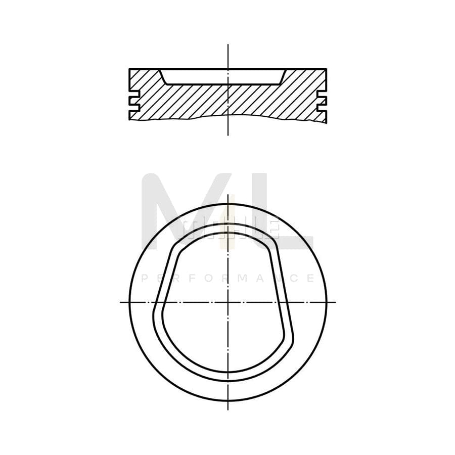 MAHLE ORIGINAL 030 42 03 Piston 77,26 mm, without cooling duct | ML Performance Car Parts