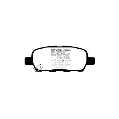 EBC DP21955 Infiniti Nissan Greenstuff Rear Brake Pads - Akebono Caliper 2 | ML Performance UK Car Parts