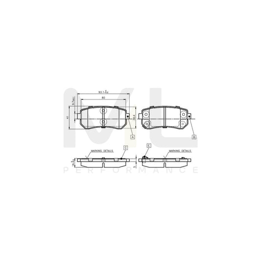 Bosch 0986Tb2975 Brake Pad Set Excl. Wear Warning Contact, With Accessories  | ML Performance Car Parts