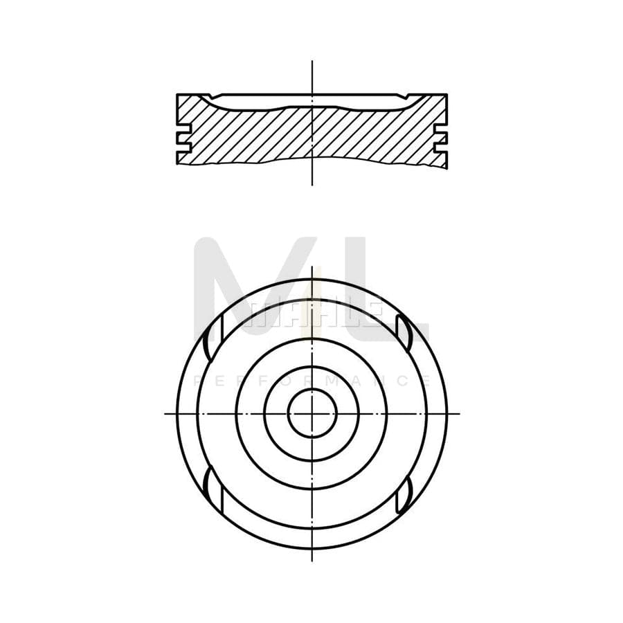 MAHLE ORIGINAL 011 79 00 Piston 86,0 mm, without cooling duct | ML Performance Car Parts