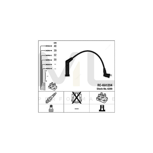 NGK Ignition Cable Kit RC-KA1204 (NGK6299) | ML Car Parts UK | ML Performance