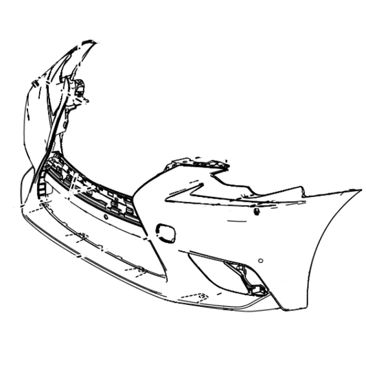 Genuine Lexus 52119-5E916 IS Phase 3 F-Sport Front Bumper Cover