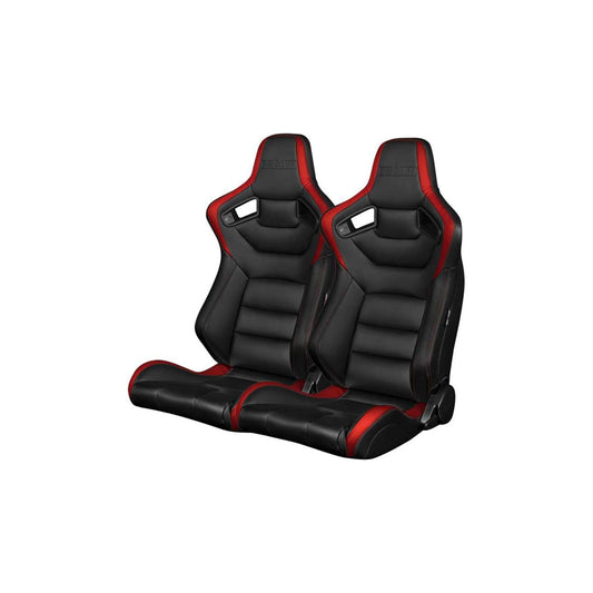 BRAUM Elite Series Racing Seats (Black & Red) – Pair | ML Performance UK Car Parts
