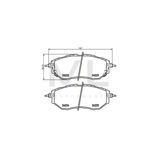 Hella 8DB 355 012-031 Brake Pad Set With Acoustic Wear Warning | ML Performance Car Parts
