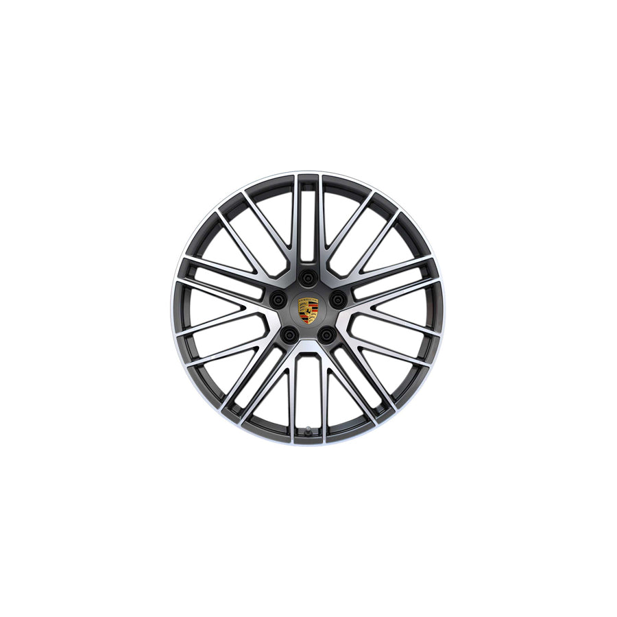 Genuine Porsche Turbo V Front Alloy Wheel In Titanium Finish 20 8 5J Et40 (Winter) Pcd 5/130 | ML Performance UK Car Parts