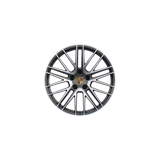Genuine Porsche Turbo V Front Alloy Wheel In Titanium Finish 20 8 5J Et40 (Winter) Pcd 5/130 | ML Performance UK Car Parts