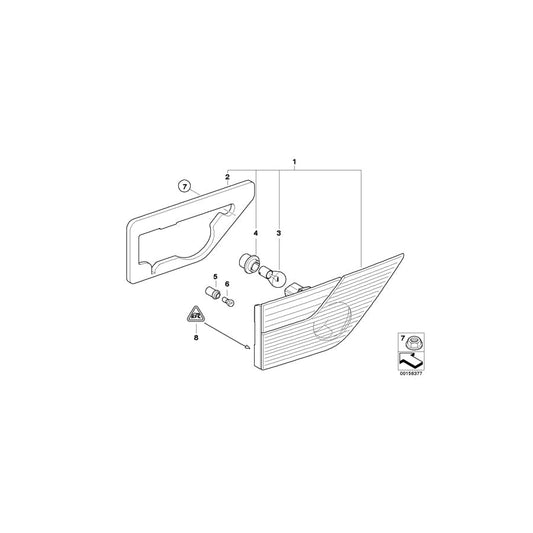Genuine BMW 63213448998 E83 Seal, Rear Light,Luggage-Compartment Lid (Inc. X3 1.8d, X3 3.0si & X3 3.0i) | ML Performance UK Car Parts
