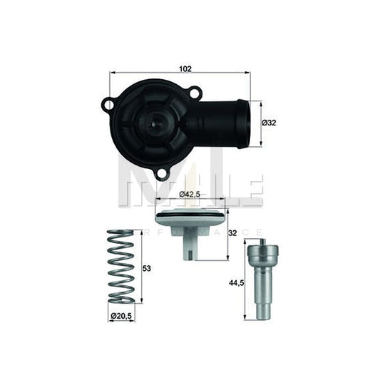 MAHLE ORIGINAL TI 220 87D Engine thermostat Opening Temperature: 87��C, with seal | ML Performance Car Parts