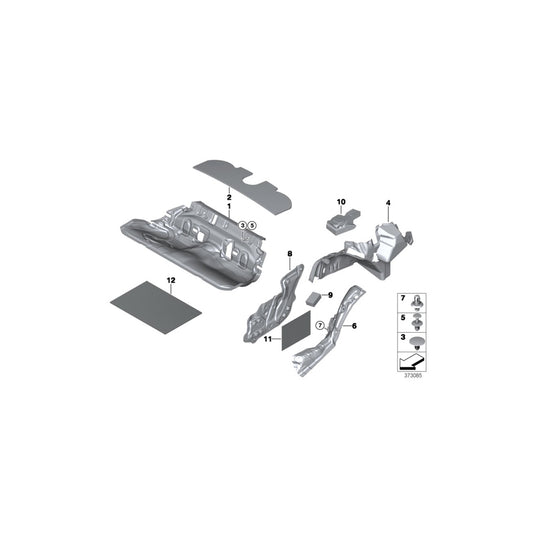 Genuine BMW 51477353984 Insulator, Mount, Waist Rail, Right (Inc. 330dX, 335iX & 320dX) | ML Performance UK