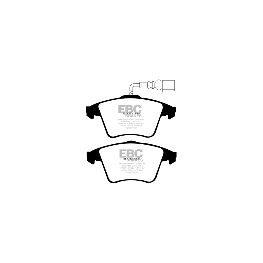EBC PLK1851 VW Transporter/Camper Yellowstuff Pads and Brake Line Performance Pack - Girling/TRW Caliper 2 | ML Performance UK Car Parts