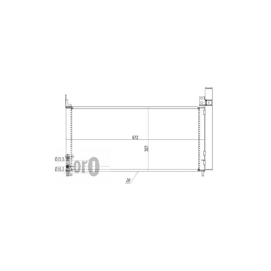 Abakus 0510160017 Air Conditioning Condenser For Toyota Auris Hatchback (E15) | ML Performance UK