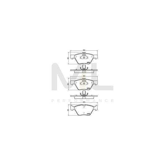 Hella 8DB 355 014-291 Brake Pad Set Prepared For Wear Indicator | ML Performance Car Parts