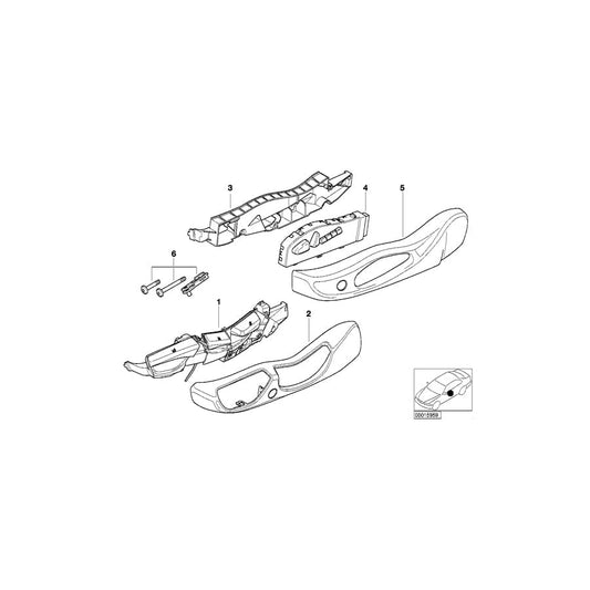 Genuine BMW 52107059633 E85 E86 Covering Outer Left BEIGE 85 (Inc. Z4 2.5si, Z4 3.0i & Z4 2.2i) | ML Performance UK Car Parts
