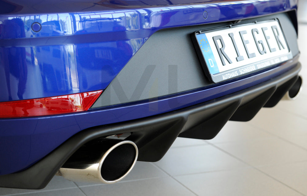 Rieger rear valance for Seat Leon FR 5F 5-dr. (ST/station wagon) before  facelift, ABS, for twin tail pipe left