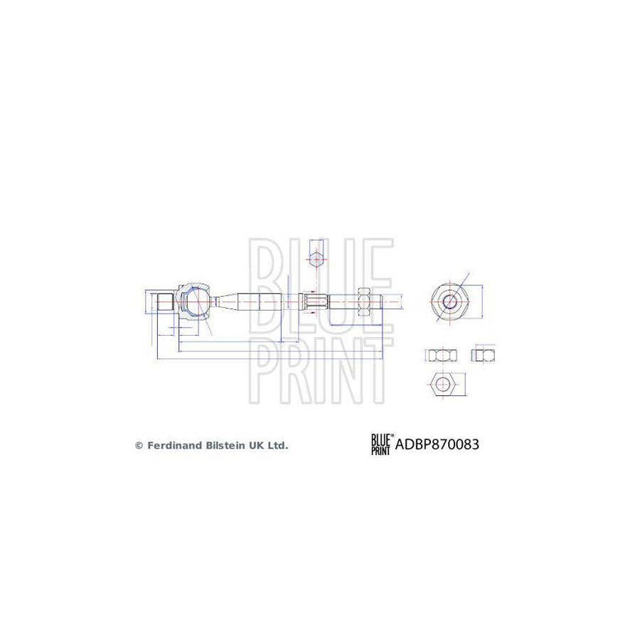 Blue Print ADBP870083 Inner Tie Rod For Kia Picanto III (Ja)