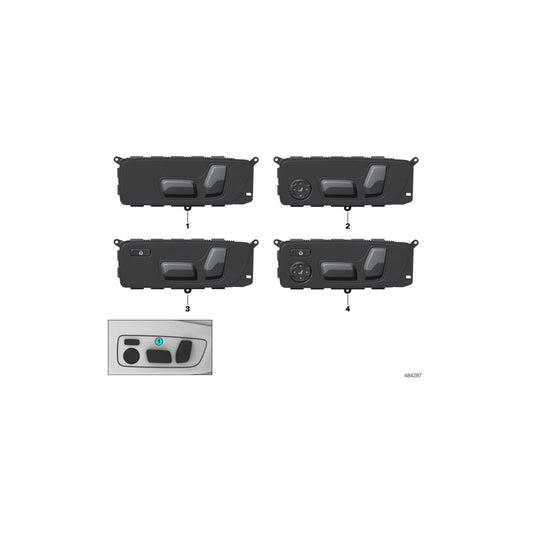 Genuine BMW 61319390113 G21 G02 G01 Seat Adjustment Switch, Left (Inc. X4 20iX, X3 20i & X3 18d) | ML Performance UK