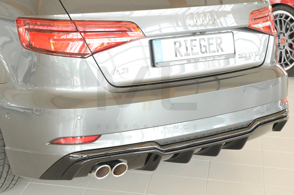 Rieger 00088180 Audi 8V A3 Rear Diffuser 2 | ML Performance UK Car Parts