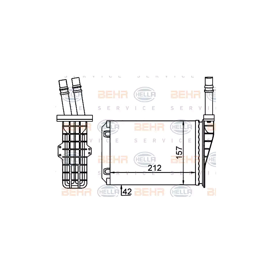Hella 8FH 351 316-534 Heater Matrix