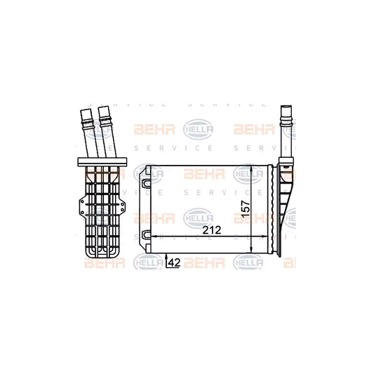 Hella 8FH 351 316-534 Heater Matrix