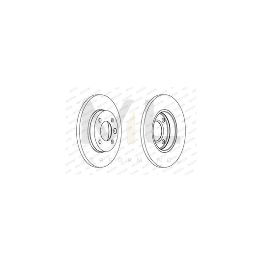 FERODO PREMIER Coat+ disc DDF103C Brake Disc Solid, Coated, with bolts/screws | ML Performance Car Parts