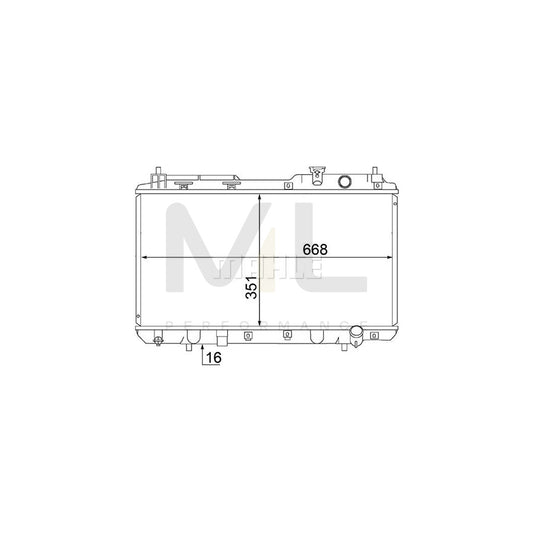 MAHLE ORIGINAL CR 1457 000S Engine radiator for HONDA CR-V I (RD) Brazed cooling fins, Manual Transmission | ML Performance Car Parts