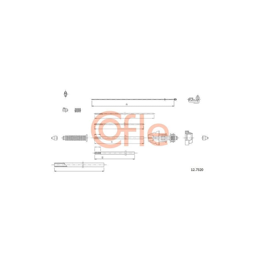 COFLE 12.7320 Throttle Cable | ML Performance UK Car Parts