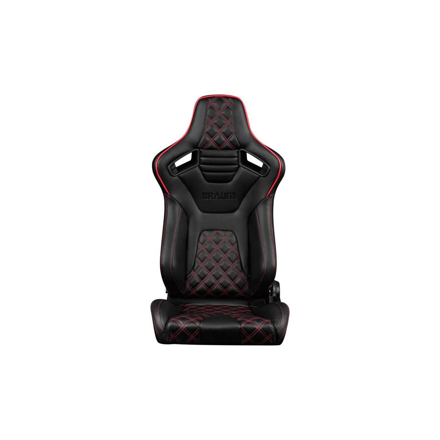 BRAUM Elite-X Series Racing Seats ( Diamond Ed. - Red Piping ) – Pair