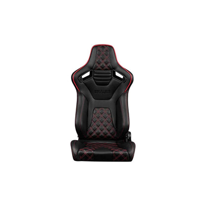 BRAUM Elite-X Series Racing Seats ( Diamond Ed. - Red Piping ) – Pair