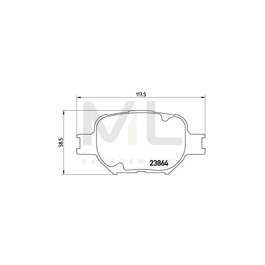 Brembo P 83 054 Brake Pad Set Excl. Wear Warning Contact | ML Performance Car Parts