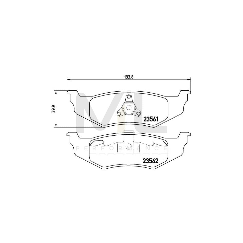 Brembo P 11 010 Brake Pad Set Excl. Wear Warning Contact | ML Performance Car Parts