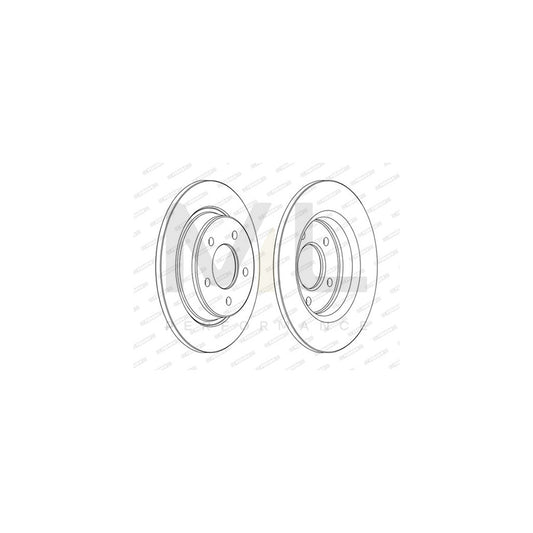 FERODO PREMIER Coat+ disc DDF1546C Brake Disc Solid, Coated, without bolts/screws | ML Performance Car Parts