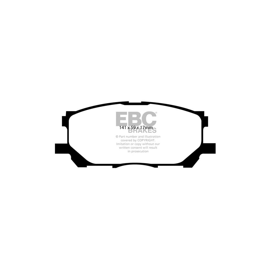 EBC DP41681R Lexus Toyota Yellowstuff Front Brake Pads (Inc. RX300, RX350, RX400h, Harrier) 2 | ML Performance UK Car Parts