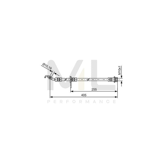 BOSCH 1 987 481 403 Brake Hose 390mm, M10x1 | ML Performance Car Parts