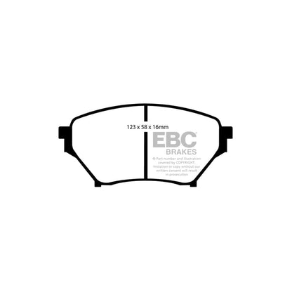 EBC PD09KF439 Mazda MX5 Mk2 Bluestuff Front Brake Pad & USR Disc Kit - Akebono Caliper 2 | ML Performance UK Car Parts