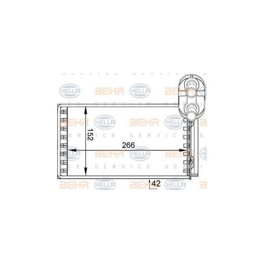 Hella 8FH 351 333-051 Heater Matrix
