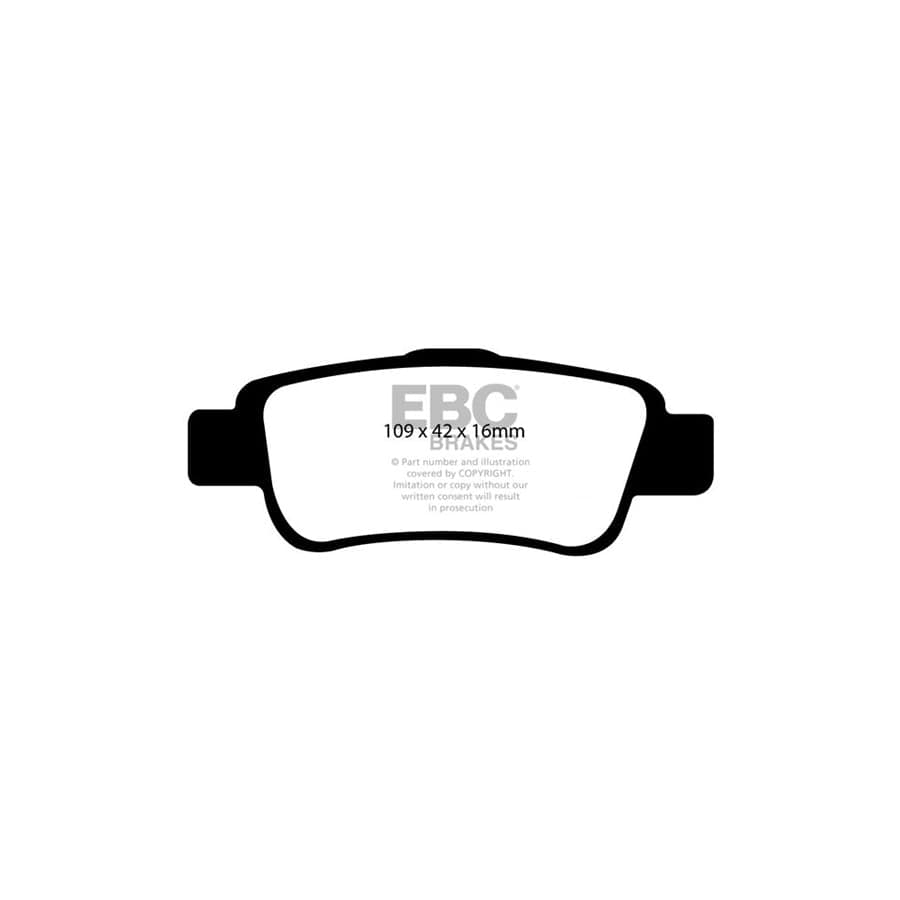 EBC PD03KR838 Honda CR-V Yellowstuff Rear Brake Pad & Plain Disc Kit 2 | ML Performance UK Car Parts