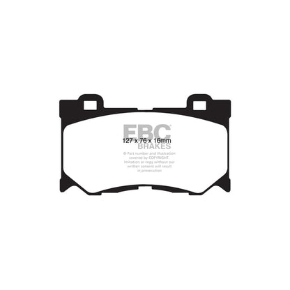 EBC PD12KF156 Infiniti Nissan Redstuff Front Brake Pad & GD Disc Kit - Akebono Caliper 2 | ML Performance UK Car Parts