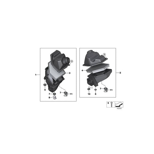 Genuine BMW 13717934479 G15 G16 G30 Intake Muffler Left ZYL. 5-8 (Inc. M550iX, ALPINA B7 & 750LiX) | ML Performance UK Car Parts