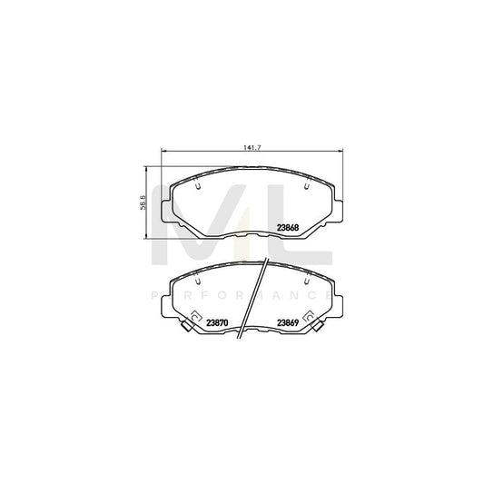 Hella 8DB 355 010-231 Brake Pad Set With Acoustic Wear Warning | ML Performance Car Parts